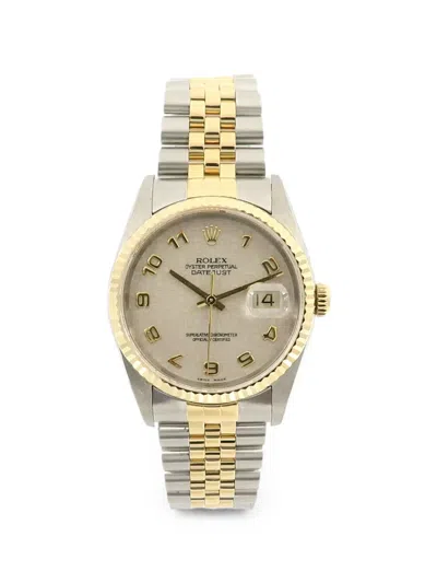 Pre-owned Rolex Datejust 36mm Watch In Neutrals