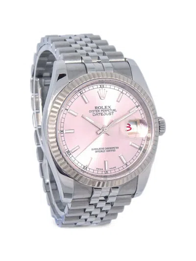 Pre-owned Rolex Datejust 36mm Watch In Pink