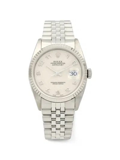 Pre-owned Rolex Datejust 36mm Watch In Silver