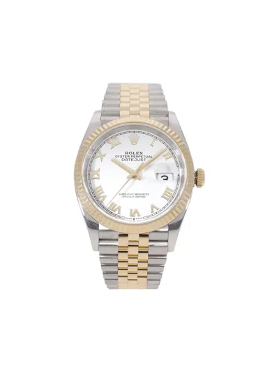 Pre-owned Rolex Datejust 36mm In White