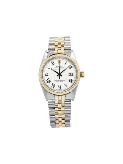 Pre-owned Rolex Datejust 36mm In White