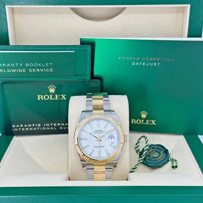 Pre-owned Rolex Datejust 41, 18k Yg, Oystersteel , 126333-0015, Unworn, Complete, 2024