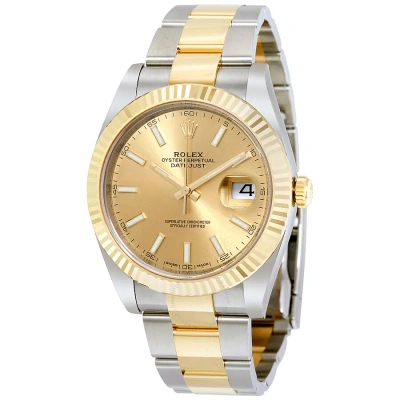 Rolex Datejust 41 Champagne Dial Steel And 18k Yellow Gold Oyster Men's Watch 126333cso