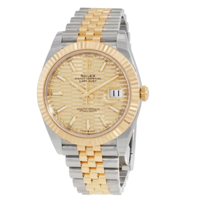 Rolex Datejust 41 Gold Fluted Motif Dial Steel And 18k Yellow Gold Jubilee Men's Watch 126333bksj