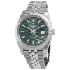 ROLEX ROLEX DATEJUST 41 MINT GREEN FLUTED DIAL AUTOMATIC MEN'S STEEL AND WHITE GOLD JUBILEE WATCH M126334-