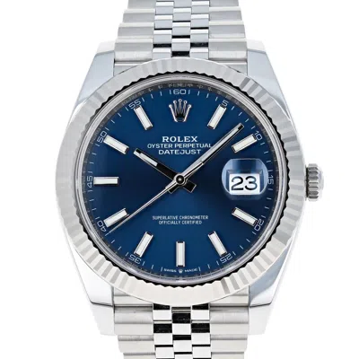 Pre-owned Rolex Datejust 41 Mm 126334 Blue Jubilee Unworn 2024