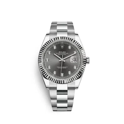 Pre-owned Rolex Datejust 41, Rhodium Diamond, Oyster, Ref 126334, Complete Unworn 2023