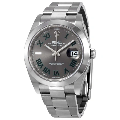 Rolex Datejust 41 Salte Dial Automatic Men's Oyster Watch 126300gyrj In Slate