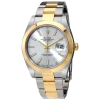 ROLEX ROLEX DATEJUST 41 SILVER DIAL STEEL AND 18K YELLOW GOLD OYSTER BRACELET MEN'S WATCH 126303SSO