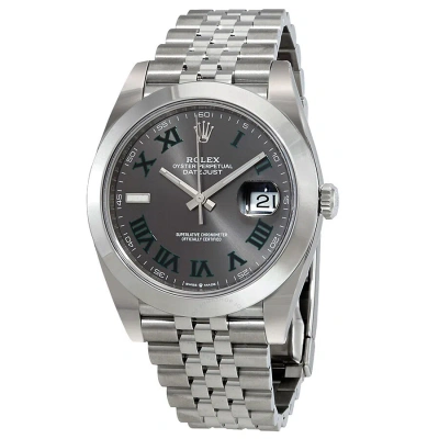 Rolex Datejust 41 Slate Dial Automatic Men's Jubilee Watch 126300gyrj In Gray
