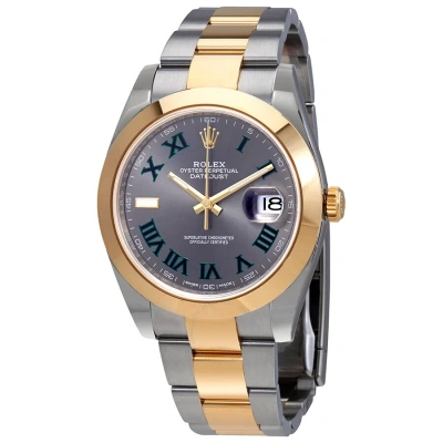 Rolex Datejust 41 Slate Dial Automatic Men's Steel And 18kt Yellow Gold Oyster Watch 126303gyro In Neutral