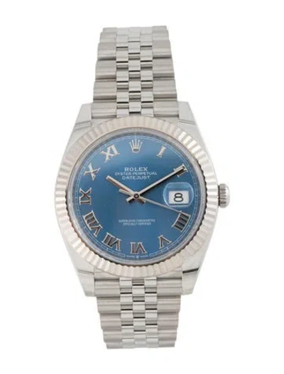 Pre-owned Rolex Datejust 41 Watch, 41mm In Multicolor