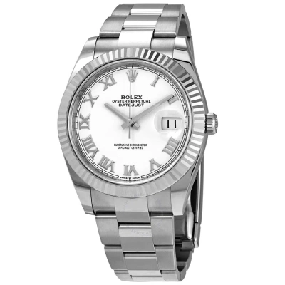 Rolex Datejust 41 White Dial Men's Watch 126334wro In Metallic