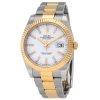 ROLEX ROLEX DATEJUST 41 WHITE DIAL STEEL AND 18K YELLOW GOLD OYSTER MEN'S WATCH 126333WSO