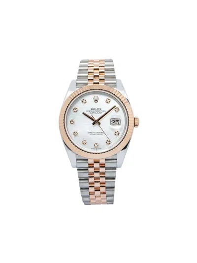 Pre-owned Rolex Datejust 41mm In White