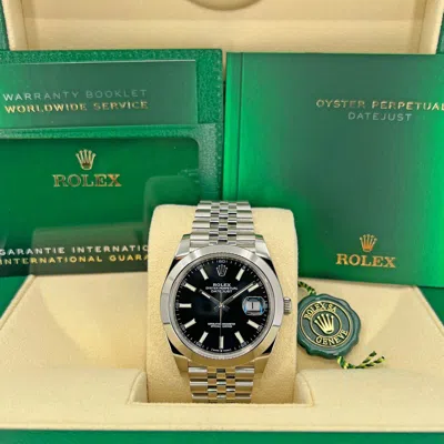 Pre-owned Rolex Datejust 41mm Black Dial, Jubilee, 126300-0012, Unworn, Complete, 2023+
