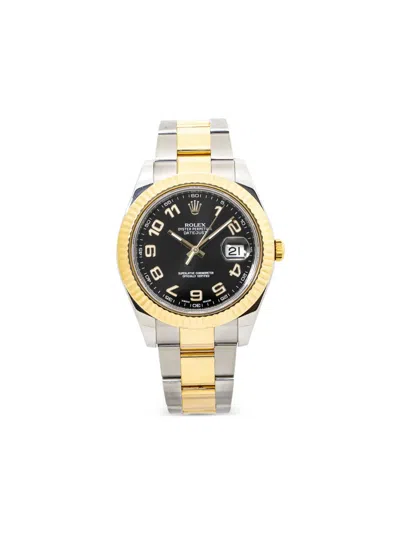 Pre-owned Rolex Datejust 41mm Watch In Black