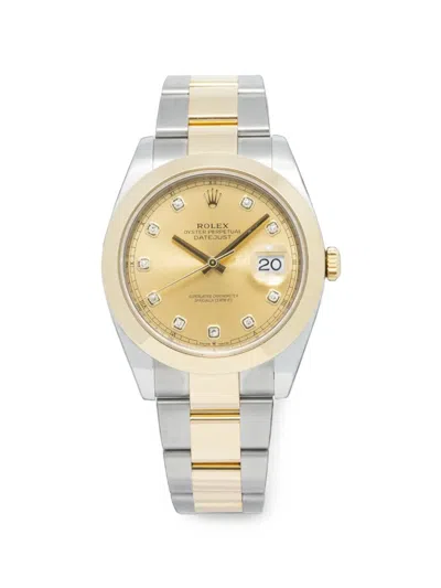 Pre-owned Rolex Datejust 41mm Watch In Gold