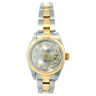 Pre-owned Rolex Datejust 79163 Mop Diamond Dial W/papers In Multi
