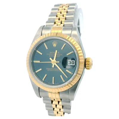 Pre-owned Rolex Datejust 79173 Blue Dial Jubilee Bracelet Watch