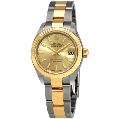 Rolex Datejust Automatic Champagne Dial Ladies Steel And 18kt Yellow Gold Oyster Watch 279173cso