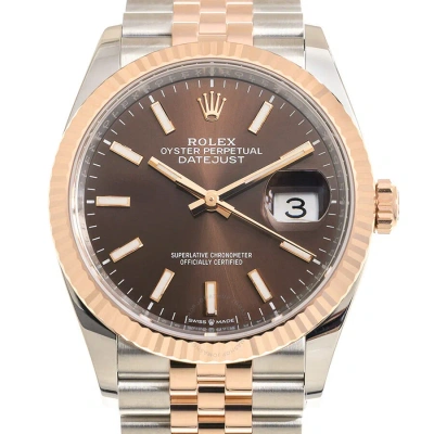 Rolex Datejust Automatic Chronometer Brown Dial Men's Watch 126231-0043 In Metallic