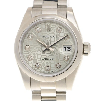 Rolex Datejust Automatic Chronometer Diamond Ladies Watch 179166ibjdp In Gold