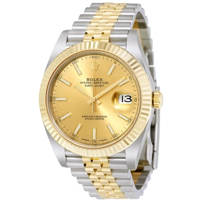 Rolex Datejust Automatic Chronometer Champagne Dial Men's Watch 126333csj In Champagne / Gold / Yellow