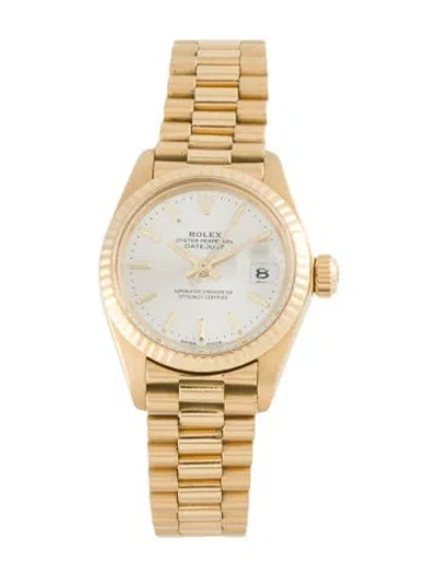 Pre-owned Rolex Datejust Cpo Watch, 26mm In Multi
