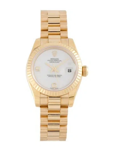 Pre-owned Rolex Datejust Cpo Watch, 26mm In Multi