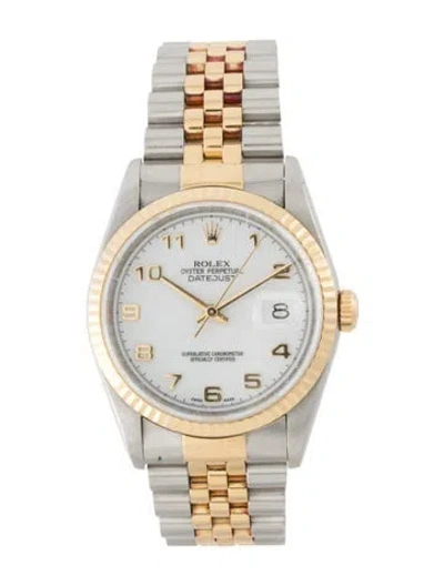 Pre-owned Rolex Datejust Cpo Watch, 36mm In Multi