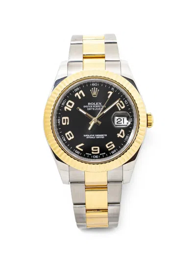 Pre-owned Rolex Datejust Ii 41mm Watch In Black