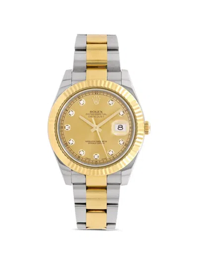 Pre-owned Rolex Datejust Ii 41mm Watch In Gold