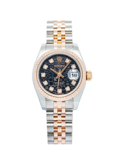 Pre-owned Rolex Datejust Jubilee 26mm Watch In Black