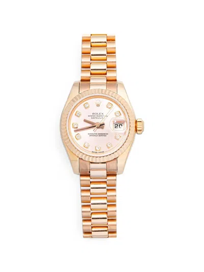 Pre-owned Rolex Datejust Lady 26mm Watch In Pink