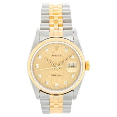 Pre-owned Rolex Datejust Men's 2-tone Jubilee Watch 16233 In Multi