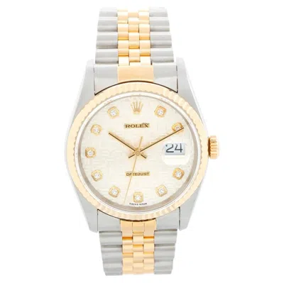 Pre-owned Rolex Datejust Men's 2-tone Watch 16233 In Multi