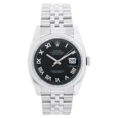 Pre-owned Rolex Datejust Men's Stainless Steel Watch 116234 In Multi