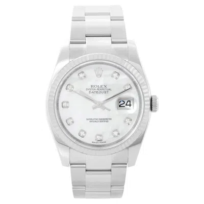 Pre-owned Rolex Datejust Men's Stainless Steel Watch 116234 In Multi