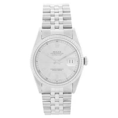Pre-owned Rolex Datejust Men's Stainless Steel Watch 16234 In Multi