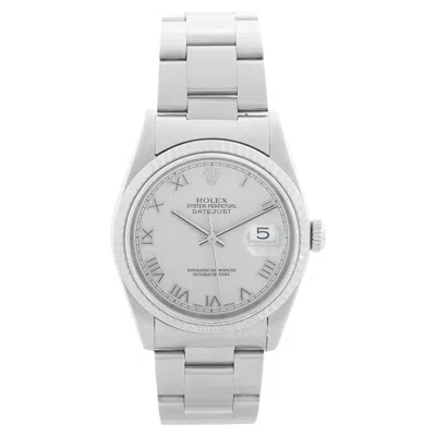 Pre-owned Rolex Datejust Men's Stainless Steel Watch 16234 In Multi