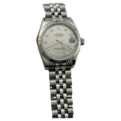 Pre-owned Rolex Datejust Midsize 31mm 178274 Factory Mop Diamond Dial 18k Gold Steel In Multi