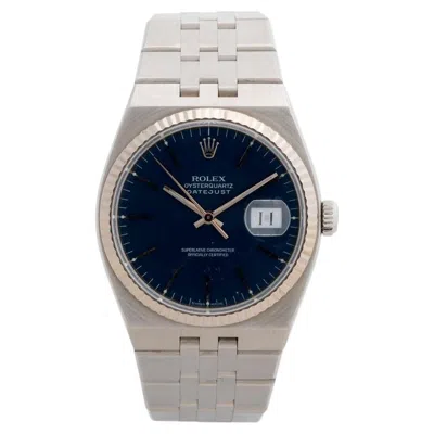 Pre-owned Rolex Datejust Oysterquartz Reference 17014, 36mm White Gold Bezel, Year 1999