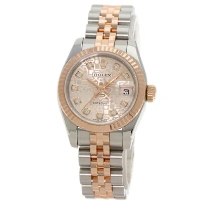Pre-owned Rolex Datejust Pink Stainless Steel Wristwatch () In Multi