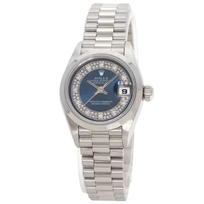 Pre-owned Rolex Datejust Platinum Wristwatch () In Multi