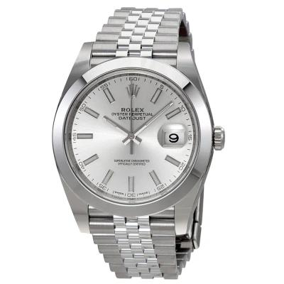 Rolex Datejust Silver Dial Automatic Men's Jubilee Watch 126300ssj In Metallic