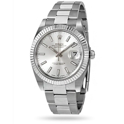 Rolex Datejust Silver Dial Automatic Men's Oyster Watch 126334sso In Metallic