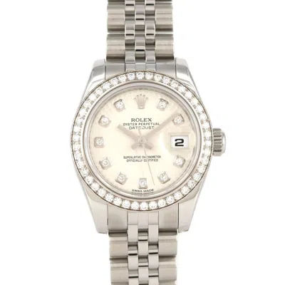 Pre-owned Rolex Datejust Stainless Steel Gold Wristwatch () In Multi