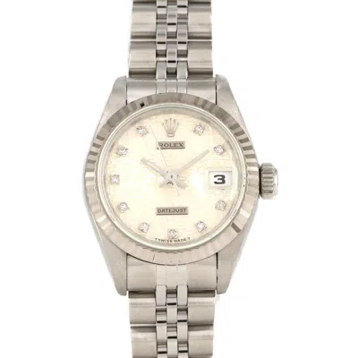 Pre-owned Rolex Datejust Stainless Steel Gold Wristwatch () In Multi
