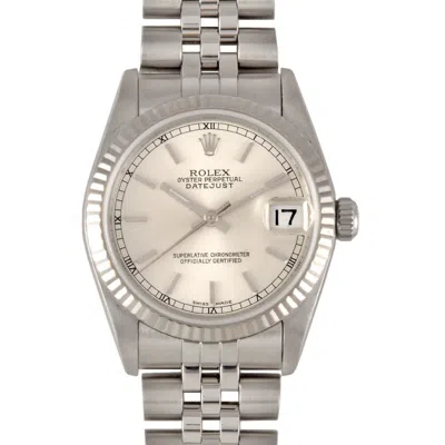 Pre-owned Rolex Datejust Stainless Steel Wristwatch () In Multi